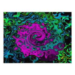 Abstrakt av fetstil Groovy Liquid Art Swirl Fototryck