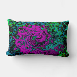 Abstrakt av fetstil Groovy Liquid Art Swirl Lumbarkudde