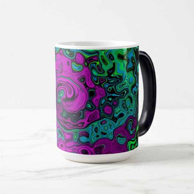 Abstrakt av fetstil Groovy Liquid Art Swirl Magisk Mugg (Framsida höger)