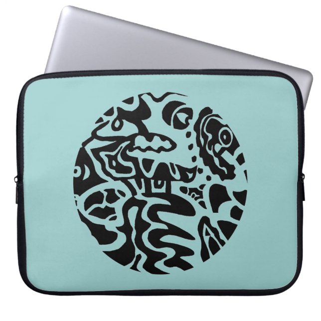 abstrakt av fisk laptop fodral (Framsidan)