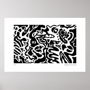 abstrakt av fisk poster