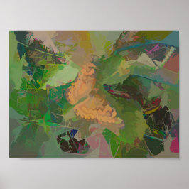 Abstrakt av fjäril i Färg variationer Poster