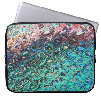 Abstrakt av flytande blågel laptop sleeve