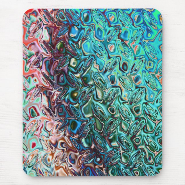 Abstrakt av flytande blågel musmatta (Framsidan)