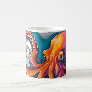 Abstrakt av flytande konst kaffemugg