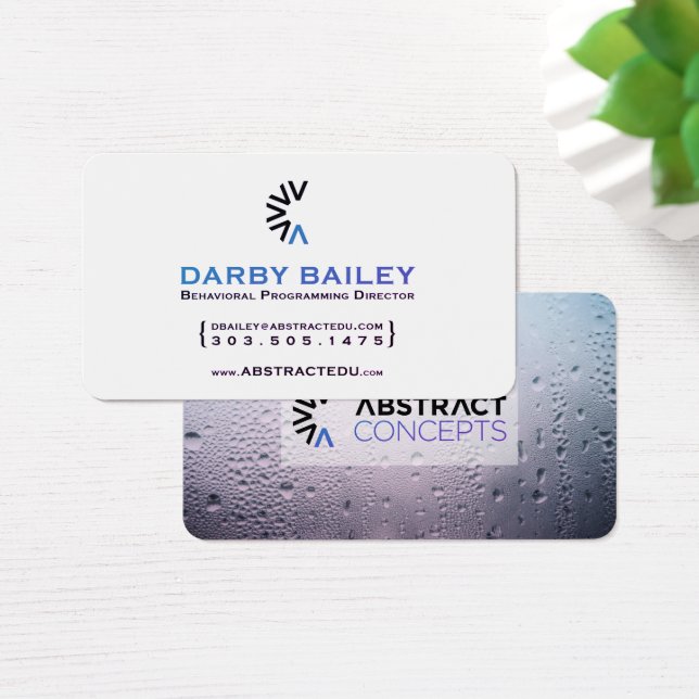 abstrakt av fönster i vatten visitkort (Skivbord)