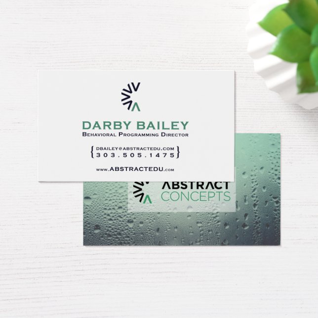 abstrakt av fönster i vatten visitkort (Skivbord)