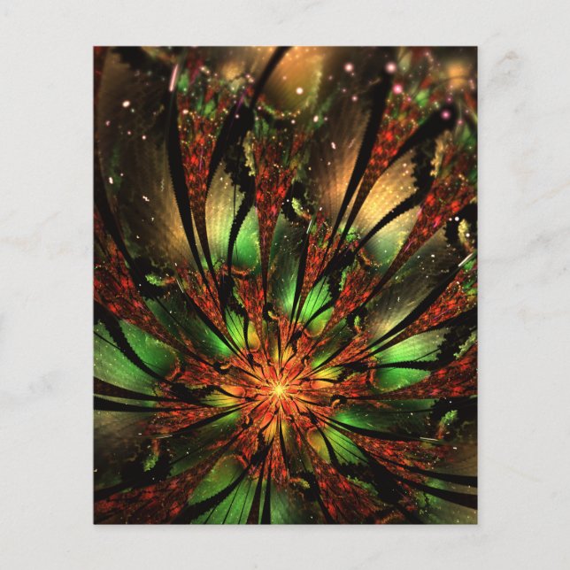 Abstrakt av fraktalblommans utformning. (Framsida)