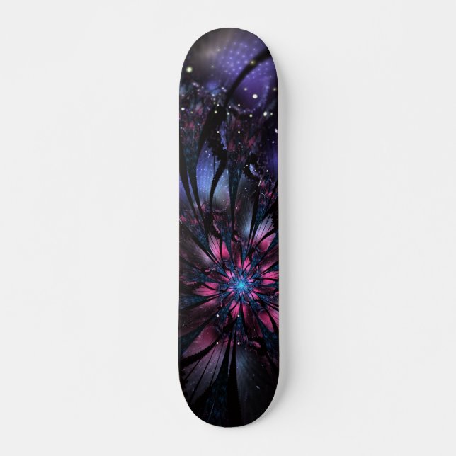 Abstrakt av fraktalblommans utformning. mini skateboard bräda 18,5 cm (Framsida)