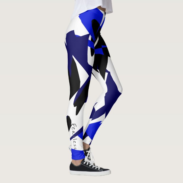 Abstrakt av funky Art Geometry Fearless Leggings (Höger)