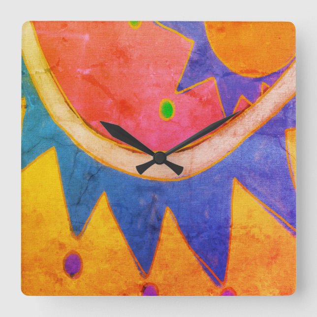 Abstrakt av funky fyrkantig klocka (Framsida)