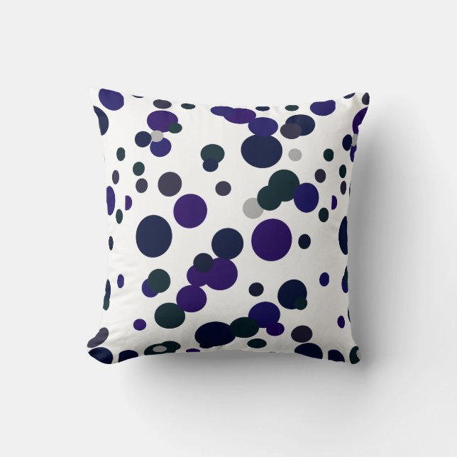 Abstrakt av funky konsthyllor med blå kudde (Framsida)