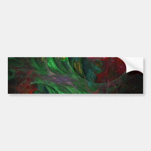 Abstrakt av Genesis Grönt Art Bumper Sticker Bildekal