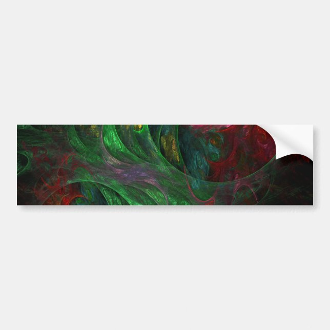 Abstrakt av Genesis Grönt Art Bumper Sticker Bildekal (Framsidan)