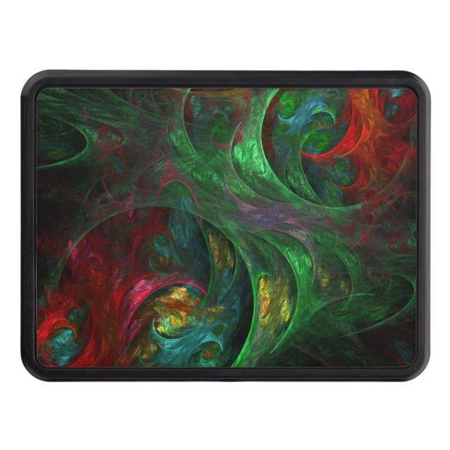 Abstrakt av Genesis Grönt Art Dragkroksskydd (Framsidan)