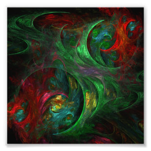 Abstrakt av Genesis Grönt Art Photo Print Fototryck