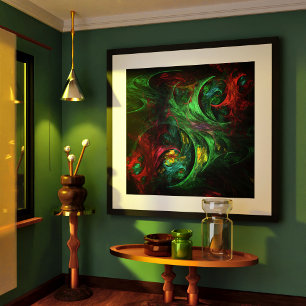 Abstrakt av Genesis Grönt Art Poster