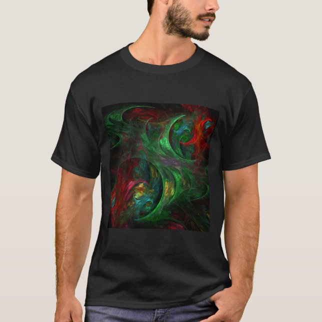 Abstrakt av Genesis Grönt Art T Shirt (Framsida)