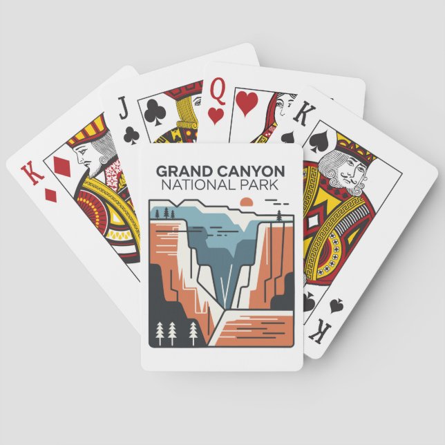 Abstrakt av Grand Canyon nationalpark Casinokort (Baksidan)