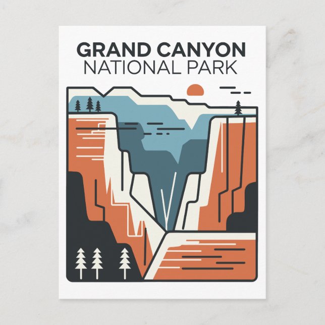 Abstrakt av Grand Canyon nationalpark Helg Vykort (Framsida)