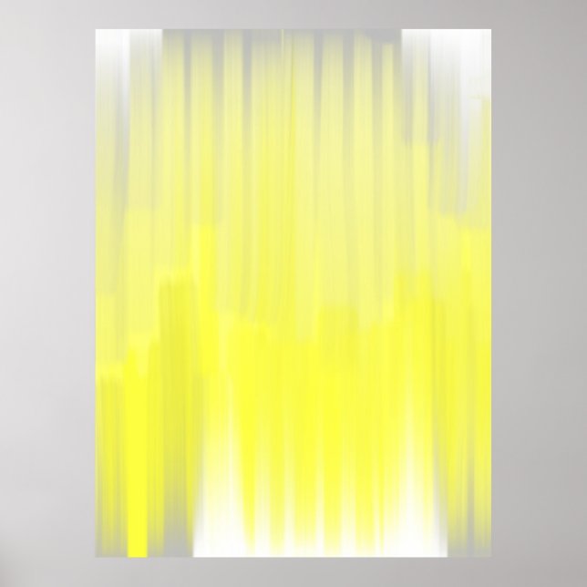 Abstrakt av grått och Gult Art Poster Skriv ut (Framsidan)