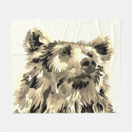 Abstrakt av grizzbjörn fleecefilt