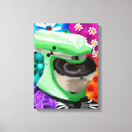 Abstrakt av Grönt av konsthälsning för Funky med b Canvastryck