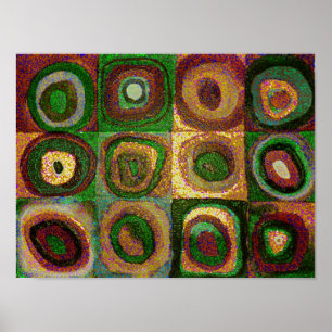 Abstrakt av grönt Circles Poster