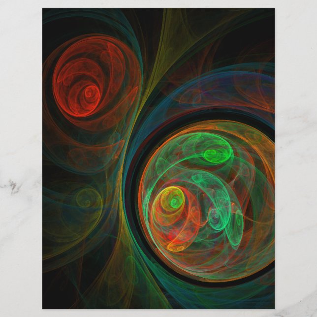 Abstrakt av Grönt för återfödelse Art Letterhead (Framsida)