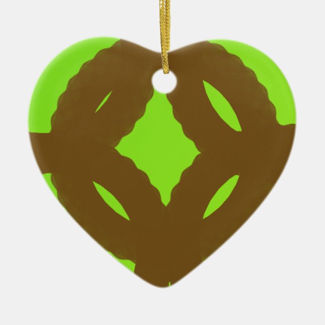 abstrakt av grönt för evighet julgransprydnad keramik (Framsidan)