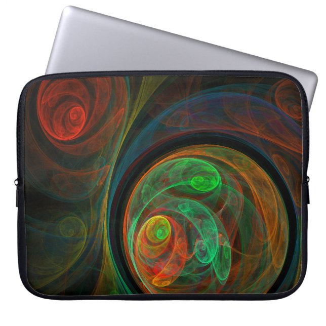 Abstrakt av Grönt om återfödelse Art Laptop sleeve (Framsidan)