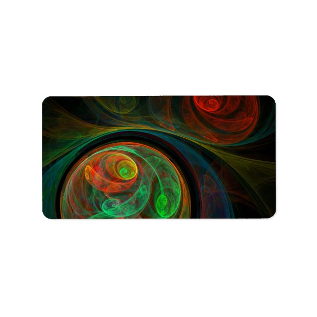 Abstrakt av Grönten för återfödelse Adressetikett (Framsidan)