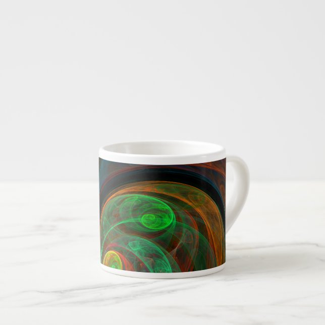 Abstrakt av Grönten Reborn Art Espresso Mugg Espressomugg (Framsida höger)