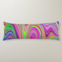 Abstrakt av Gult och Rosa Groovy Retro Art