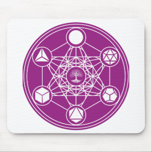 Abstrakt av helig-geometrimetatrons Cube Musmatta