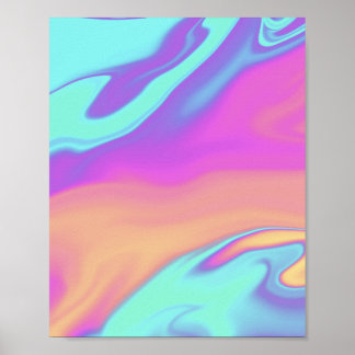 Abstrakt av holografisk färglös vibrant poster