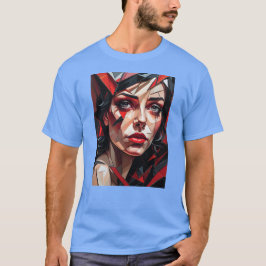 Abstrakt av honglas ansikte t shirt