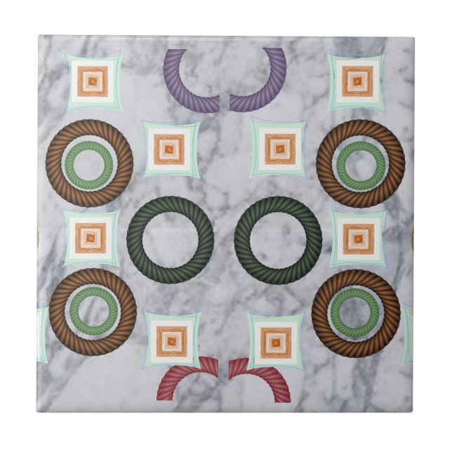 Abstrakt av keramiskt plattor, vit marmor kakelplatta (Framsidan)