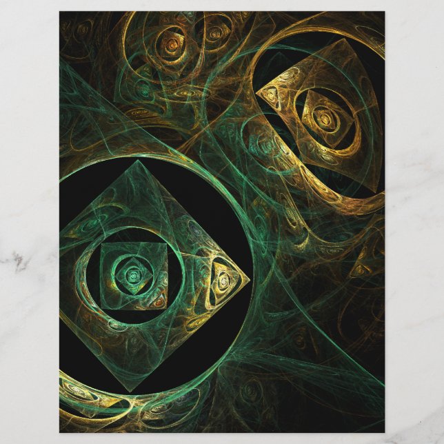 Abstrakt av konsthållare för magiska vibrationer reklamblad (Framsidan)