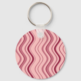 Abstrakt av konstnären Retro Rosa Wave Nyckelring