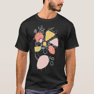 Abstrakt av konturkonst i Ansikte Art 1 Line Minim T Shirt