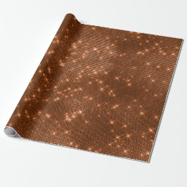 Abstrakt av koppar Sparkly Metallic Grill Urban Presentpapper