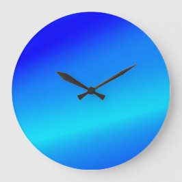 Abstrakt av kopparblått blandat vattenfärgspastel stor klocka