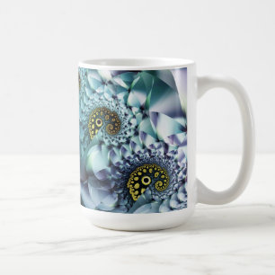 Abstrakt av koraller och Snäckor Kaffemugg