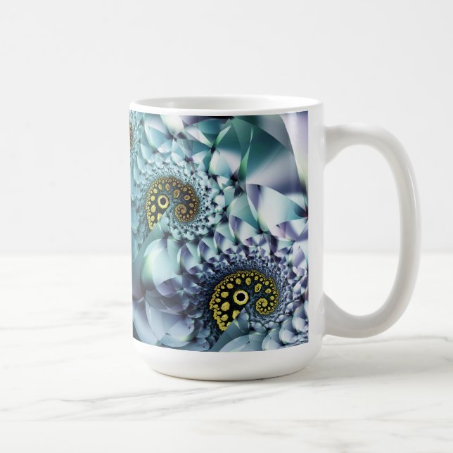 Abstrakt av koraller och Snäckor Kaffemugg (Höger)
