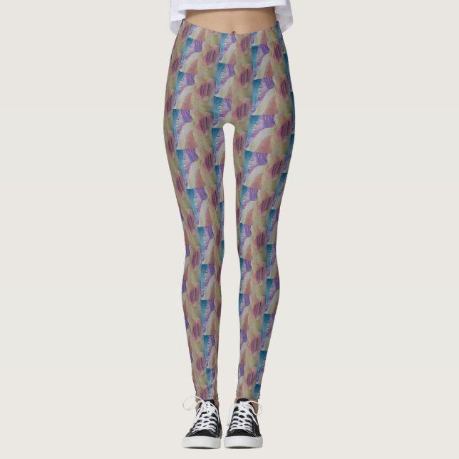 Abstrakt av korallrev leggings (Framsida)
