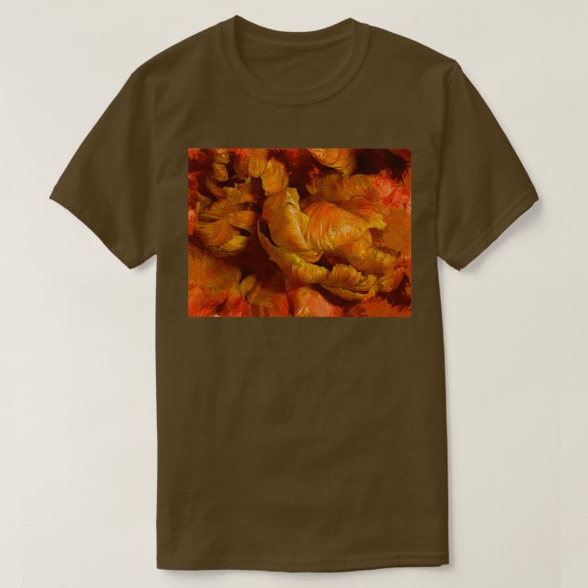 Abstrakt av kurvtulp t shirt (Design framsida)