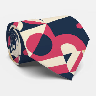 Abstrakt av kvadrater Geometrical Mönster Necktie Slips
