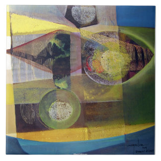 Abstrakt av landskap Buenos Aires 22x17.25 Kakelplatta