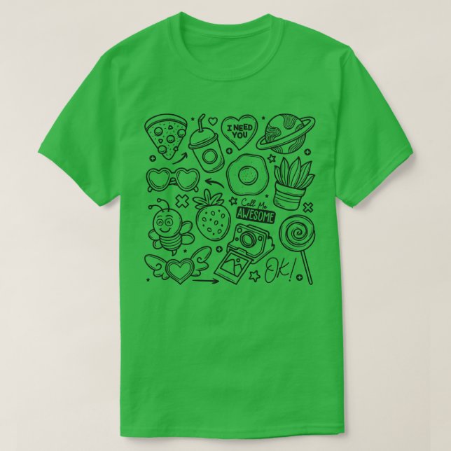 Abstrakt av livsmedel t shirt (Design framsida)